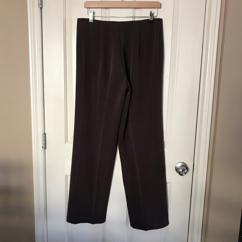 Joseph Ribkoff Brown Wide-Leg Trousers Size 12